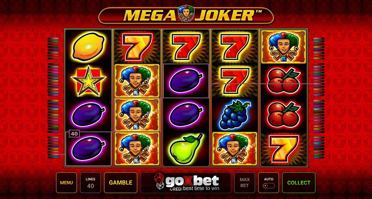 Игровой автомат Mega Joker от Novomatic (Greentube) на сайте онлайн казино Goxbet.