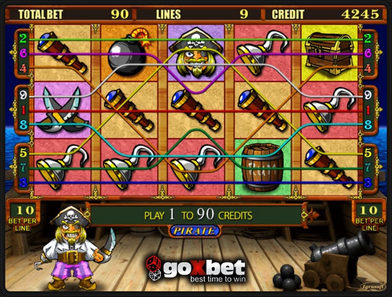 Pirate slot lines.
